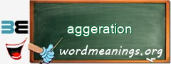 WordMeaning blackboard for aggeration